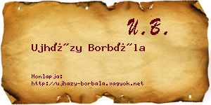 Ujházy Borbála névjegykártya