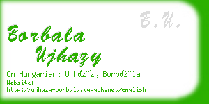 borbala ujhazy business card